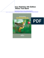 Introductory Statistics 9th Edition Weiss Test Bank