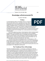 von Glaserfeld- Knowledge as Enviromental fit