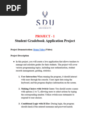 PROJECT for the Semester