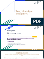 The Theory of Multiple Intelligences.