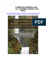 Research Methods Statistics and Applications 1st Edition Adams Test Bank