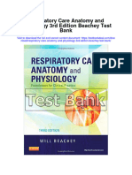 Respiratory Care Anatomy and Physiology 3rd Edition Beachey Test Bank