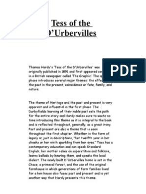 Реферат: Tess Of The DUrbervilleS Essay Research Paper