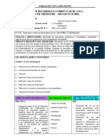 Plan de Desarrollo Curricular de Aula Tercer Trimestre - Mes de Octubre