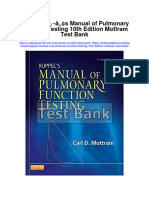 Ruppels Manual of Pulmonary Function Testing 10th Edition Mottram Test Bank