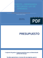 Presupuesto y Apremios