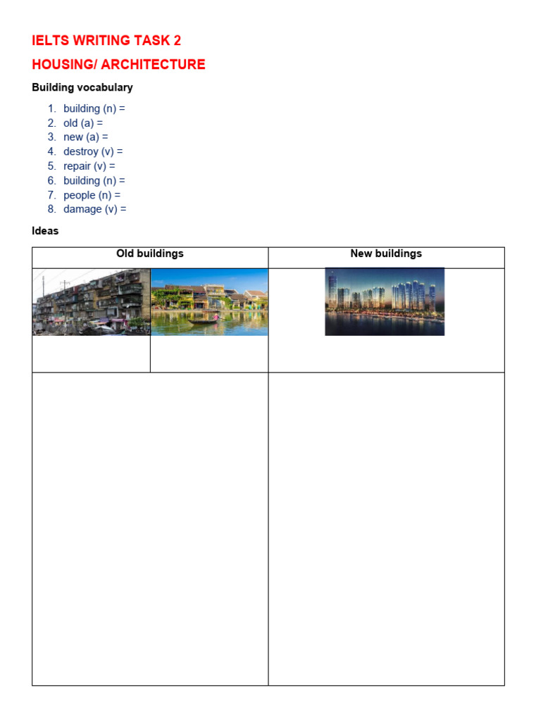 Writing Task 2 Housing Architecture Pdf