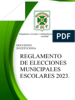 REGLAMENTO DE ELECCIONES MUNICIPALES ESCOLARES 2023 Propuesta