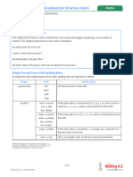 Ell Verb Sprts g1 2 Grammatical Structure Notes