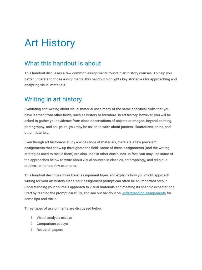 Art History PDF Composition (Visual Arts) Essays