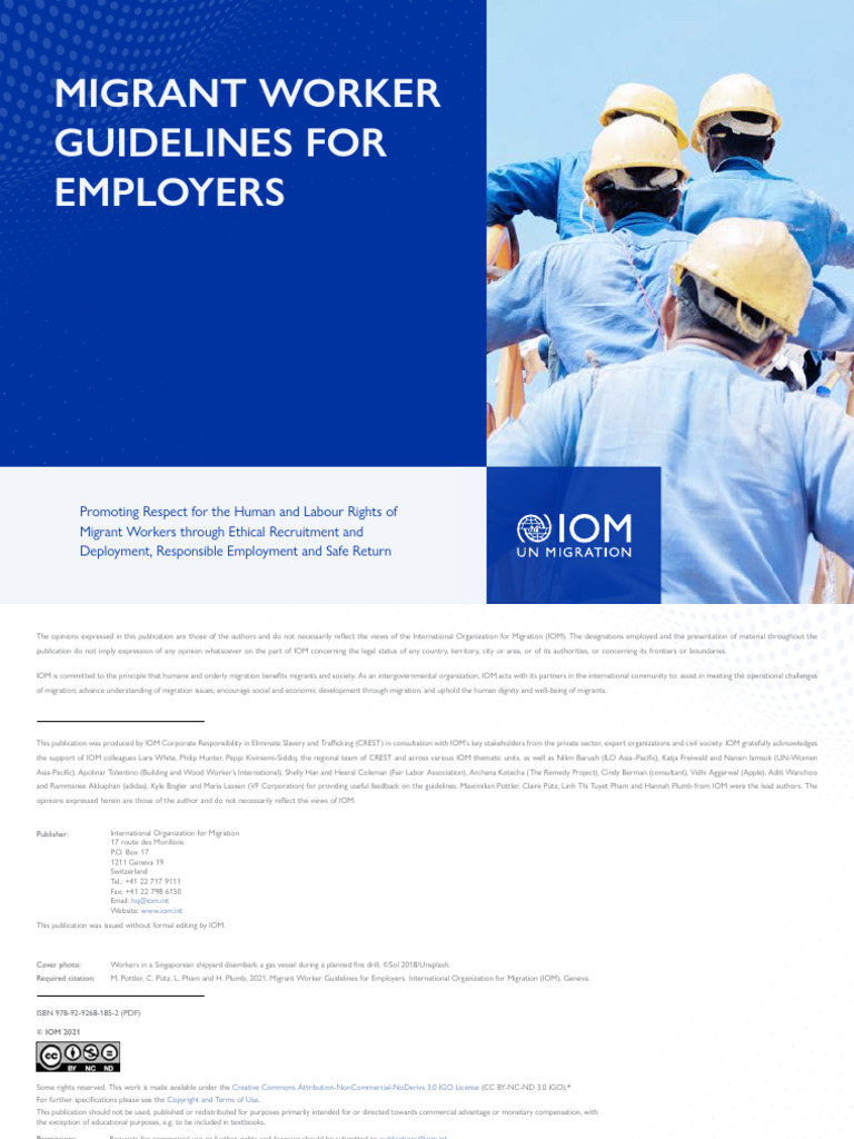 Migrant Worker Guidelines For Emloyers 5 PDF Migrant Worker