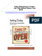 Selling Today Partnering To Create Value Global 13th Edition Reece Test Bank
