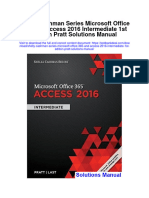 Shelly Cashman Series Microsoft Office 365 and Access 2016 Intermediate 1st Edition Pratt Solutions Manual
