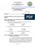 Quarterly Exam - Q1 Filipino 3