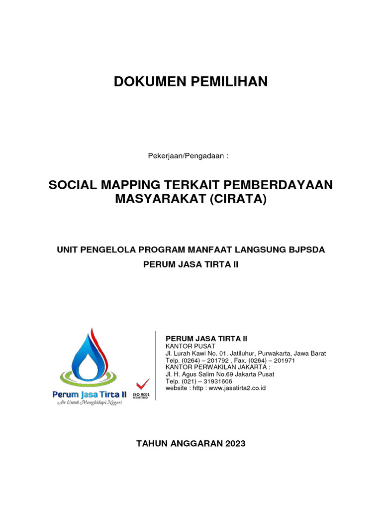 DokPil - Dokumen Pemilihan Social Mapping 1 | PDF