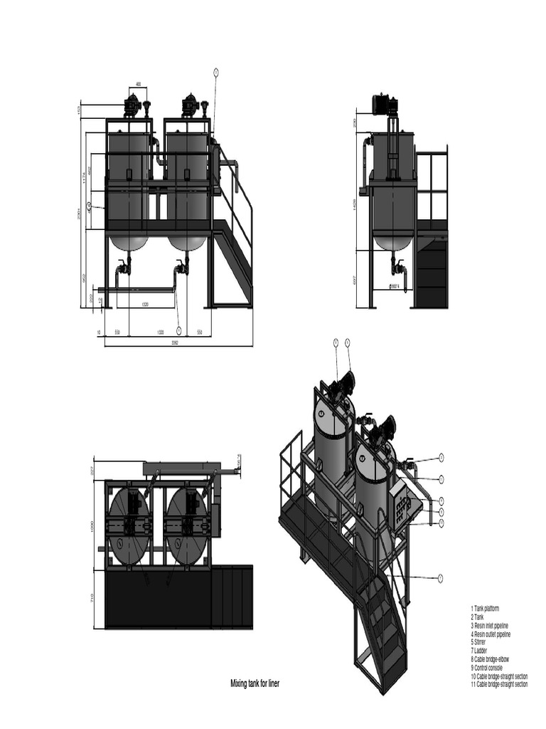 Mixing Tank Diagram and Components | PDF