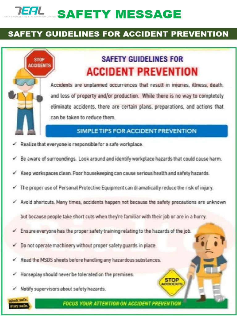 Safety Alert Message Accident Prevention PDF