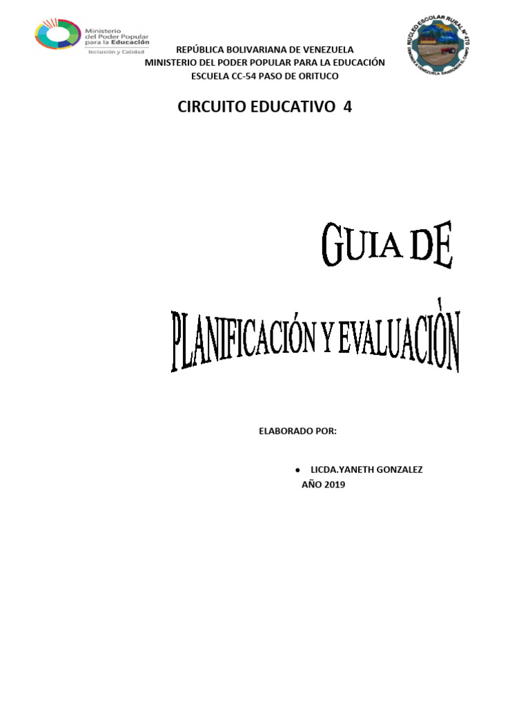 Guía de Planificación y Evaluación Educativa | PDF | Evaluación ...