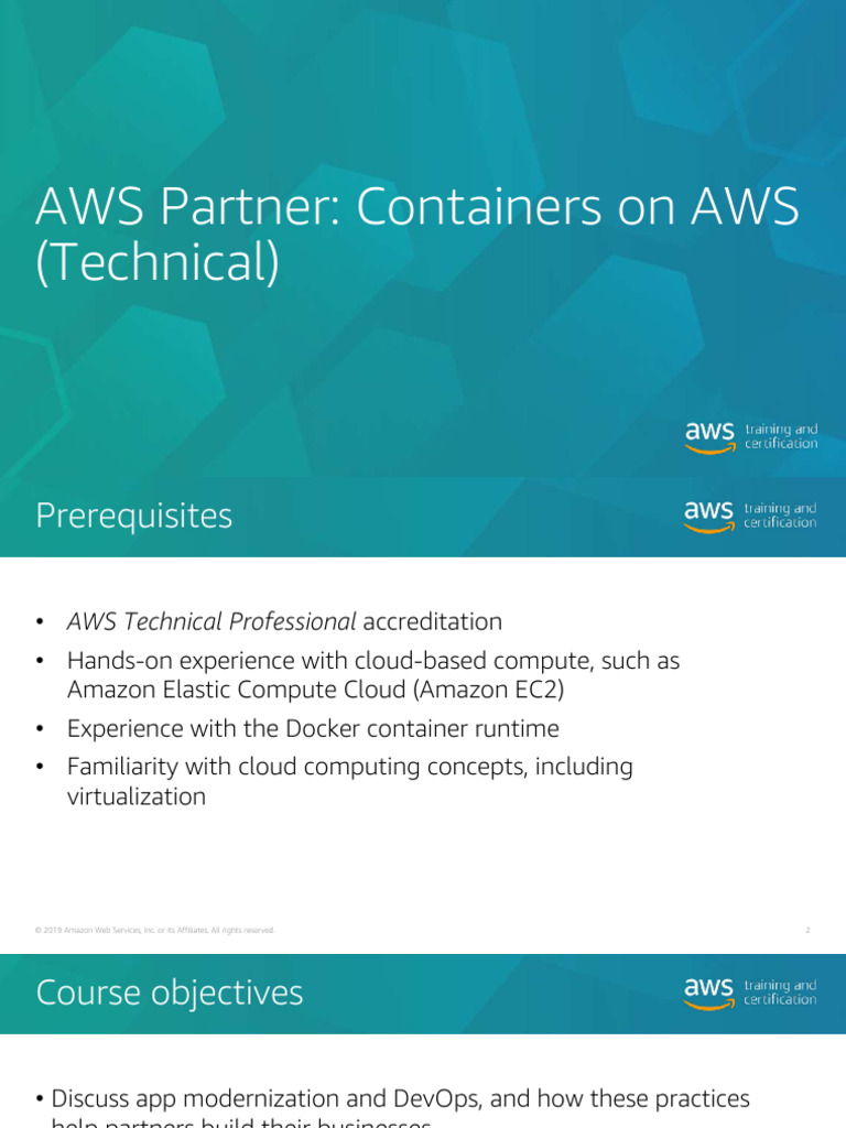 AWS+Partner+ +Containers+on+AWS+ (Technical) + +v1.0.1 Compressed | PDF ...