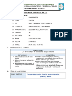 01 - 4to. Actividad de Aprendizaje - Técnicas de Creación Literaria: Género Narrativo, Poético y Teatral.