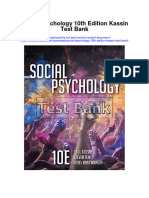 Social Psychology 10th Edition Kassin Test Bank