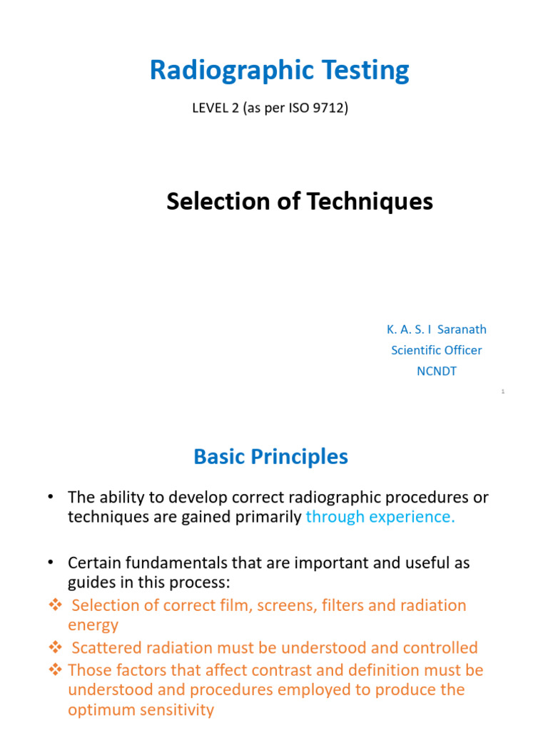Radiographic Technique Selection Guide | PDF | Radiography | Pipe ...