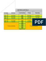 Lab Dates and Sections Updated V 3