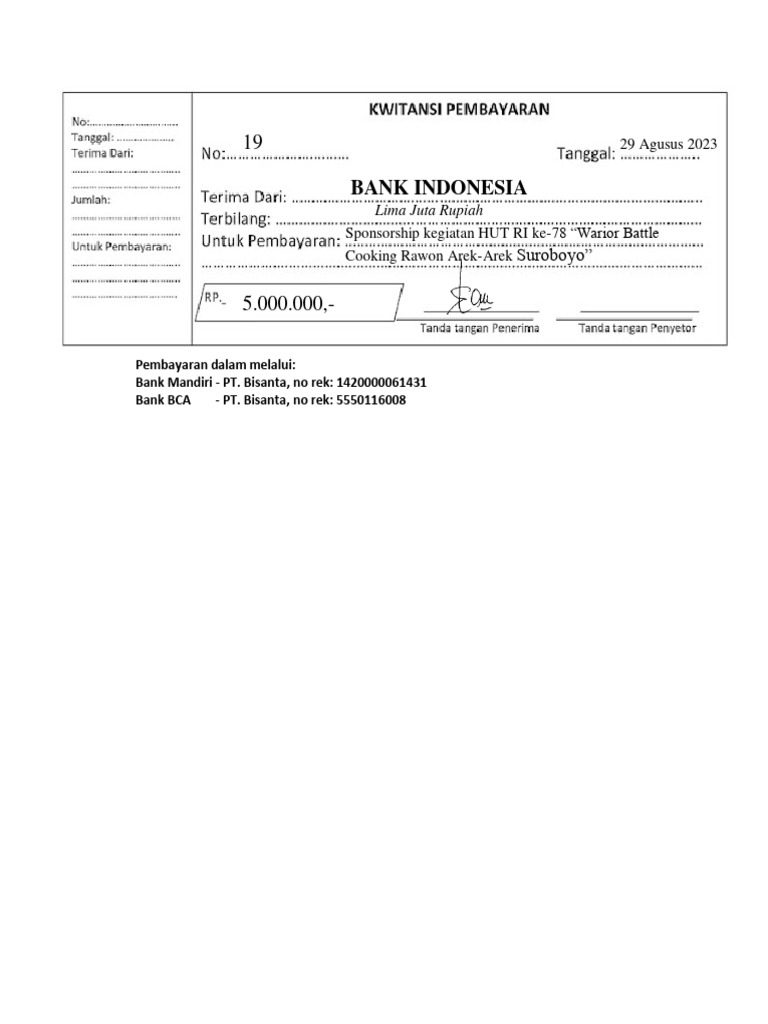 Online Kwitansi PDF