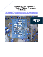 Social Psychology The Science of Everyday Life 2nd Edition Greenberg Test Bank