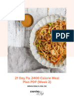 21 Day Fix 2400 Calorie Meal Plan Week 2 PDF