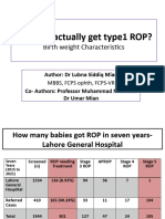 Who Got ROP, Birth Weight Characteristics
