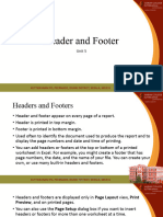 Module 5 - Header and FooterUnit 5 - Header and Footer