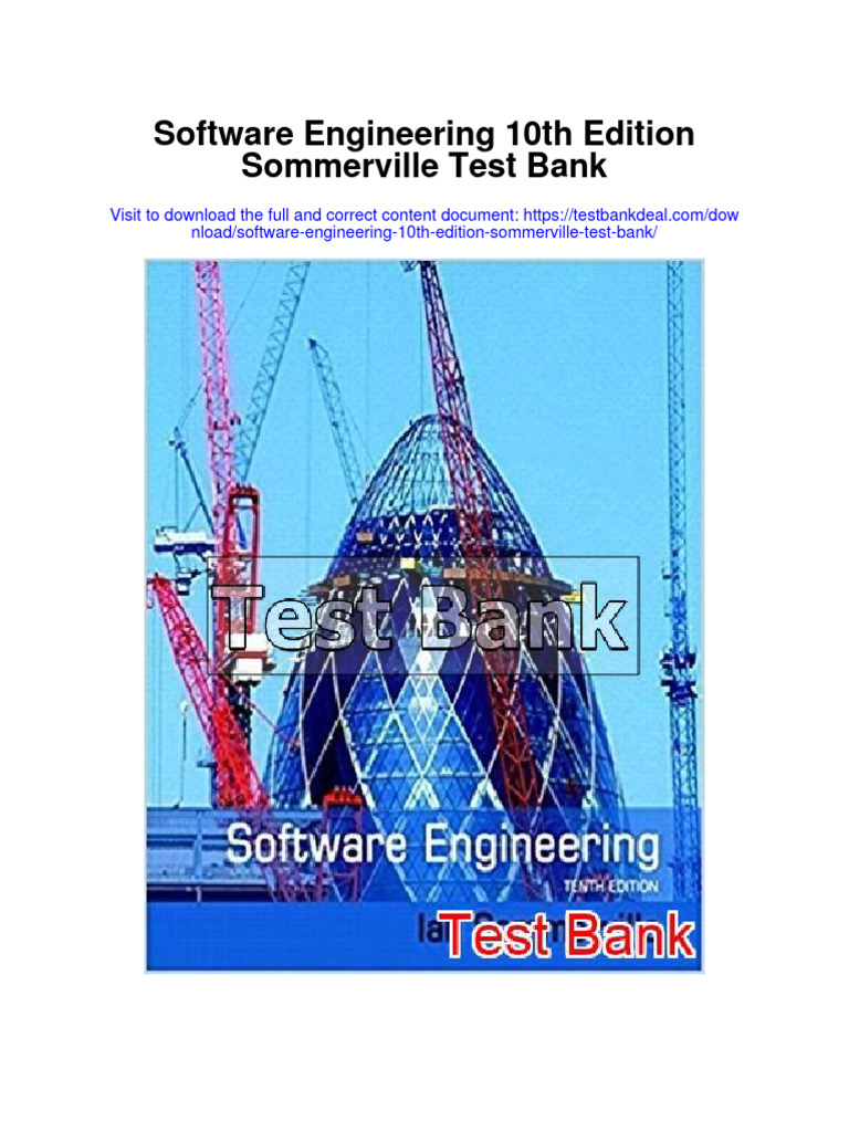 Software engineering 10th edition sommerville test bank pdf