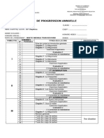 Fiche de Progression de Metier Et Formation en A1