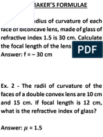 Lens Maker's Formula