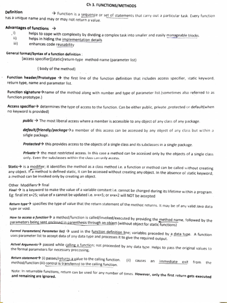 Std10 functions pdf