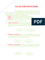 Fundamental of Computer Network: Communication