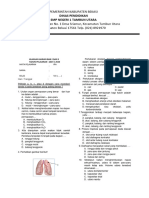 Ulangan Harian Materi Sistem Pernapasan & Ekskresi