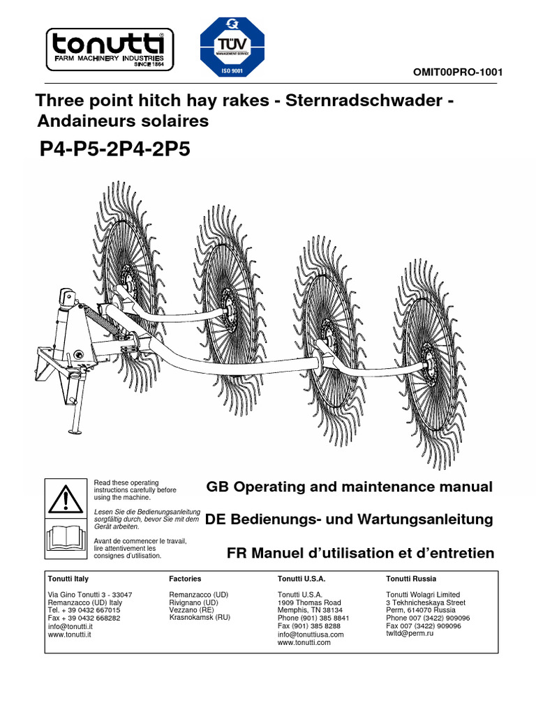 P4-P5-2P4-2P5: Three Point Hitch Hay Rakes - Sternradschwader ...