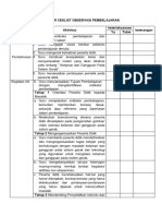 Lembar Ceklist Observasi Pembelajaran - Alfathesa Filoza