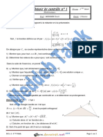 Devoir de Contrôle N°1 - Math - 3ème Mathématiques (2016-2017) MR Meddeb Tarek