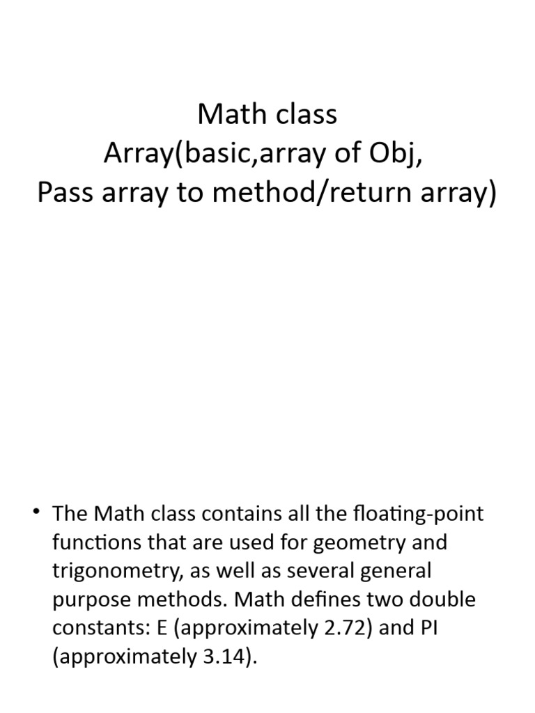 4-Array, Math | PDF | Data Type | Integer (Computer Science)