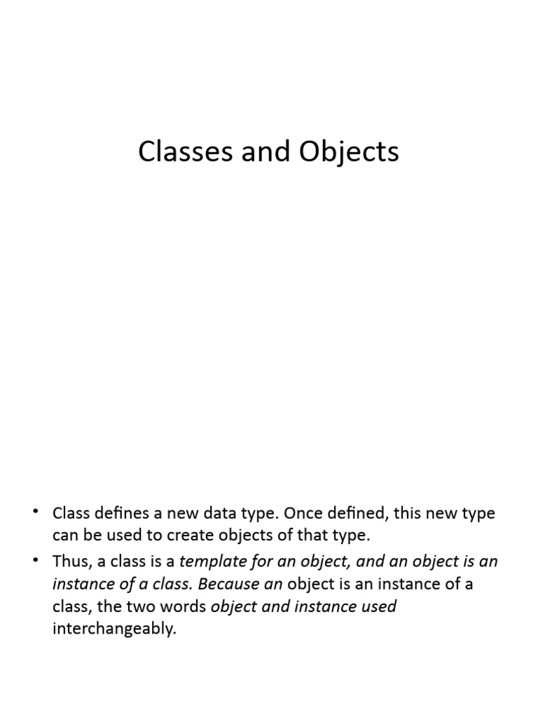 5-Classes and Objects | PDF | Programming | Constructor (Object ...
