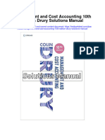 Management and Cost Accounting 10th Edition Drury Solutions Manual