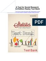 Statistics A Tool For Social Research Canadian 3rd Edition Healey Test Bank
