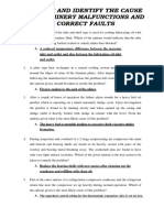 1.detect and Identify The Cause of Machinery Malfuntion and Correct Faults