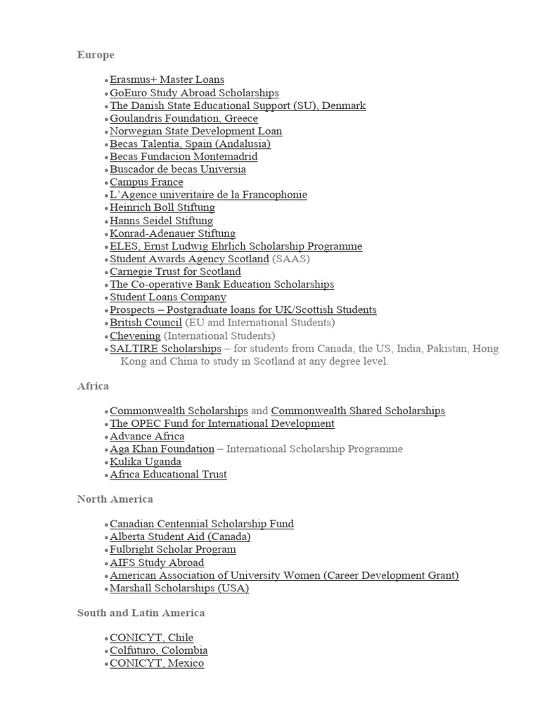 Scholarships | PDF