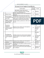 Supporting Document List For Supplier Prequalification (English Version)