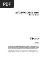 MFG - Pro Quick Start Training Guide