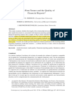 Johnson - Audit Firm Tenure and The Quality of Financial Reports (For Madotory Rotation)